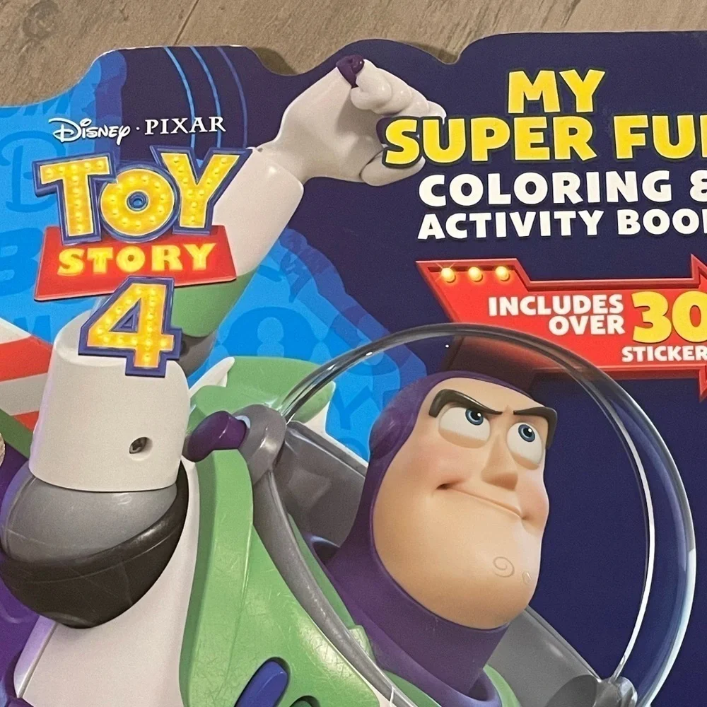 Big Size Coloring and Activity Book Toy Story 80 Pages, 30 Stickers (1Pcs)